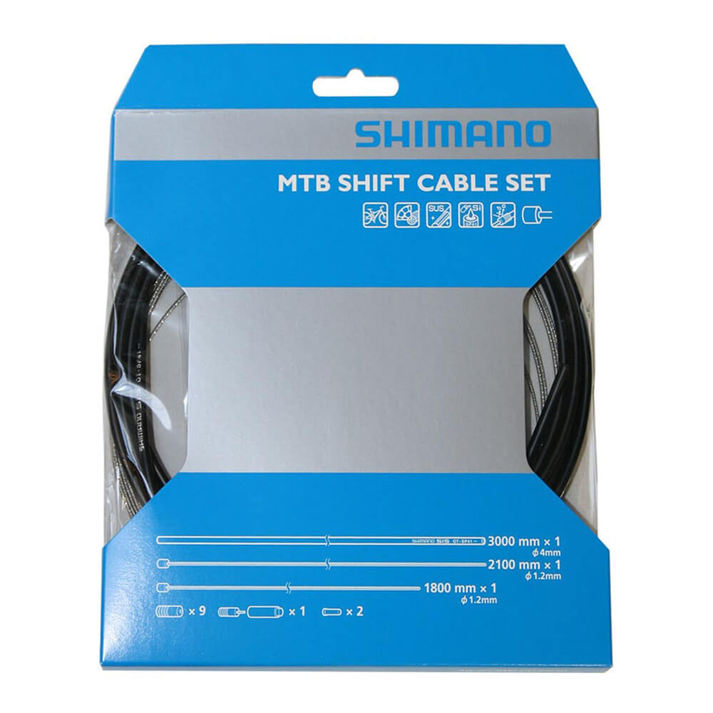 Shimano OT-SP41 MTB Shift Cable Set With Sealed Ends - Black - Stainless Steel