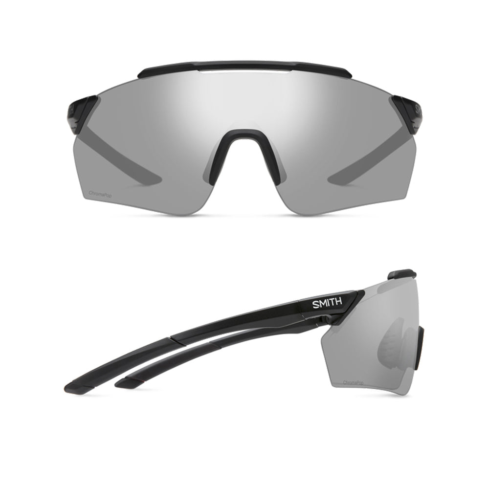 Smith Ruckus Sunglasses - One Size Fits Most - Matte Black - Chromapop Platinum Mirror Lens