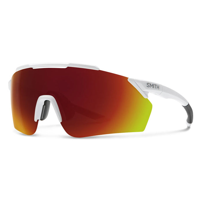 Smith Ruckus Sunglasses - One Size Fits Most - Matte White - Chromapop Red Mirror Lens