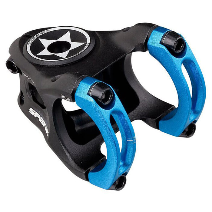 Spank Split 35 Stem - Blue - 35mm - 35mm x 0 Degree - 1 1-8th Inch