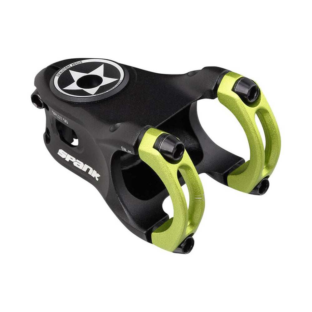 Spank Split 35 Stem - Green - 35mm - 50mm x 0 Degree - 1 1-8th Inch