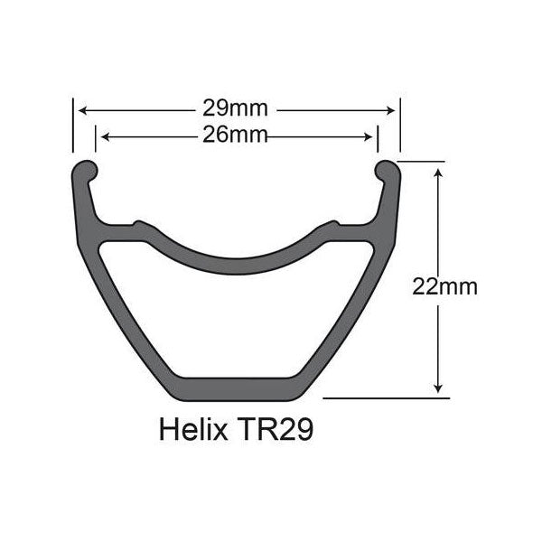 Sun Ringle Helix TR29 Rim - Black - 32 Hole - 29 Inch