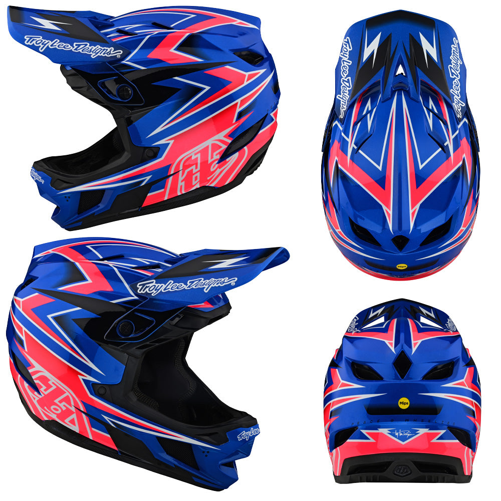 TLD D4 Composite MIPS Helmet - M-L - Volt Blue