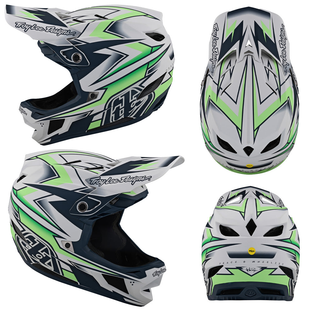 TLD D4 Composite MIPS Helmet - M-L - Volt White
