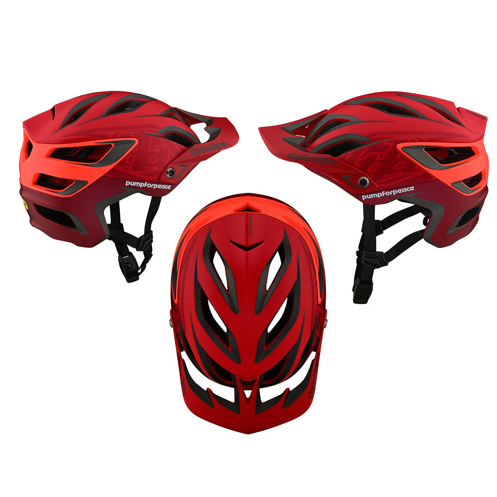 TLD A3 MIPS Helmet - XS-S - Pump For Peace Red - AS-NZS 2063-2008 Standard