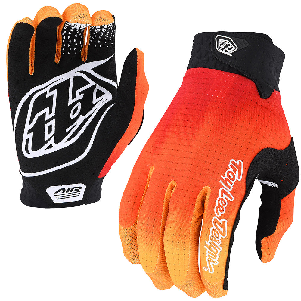 TLD Air Gloves - L - Jet Fuel Black - Red