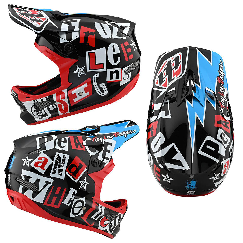 TLD D3 Fiberlite Helmet - M - Anarchy Black