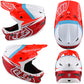 TLD D3 Fiberlite Helmet - S - Slant Red