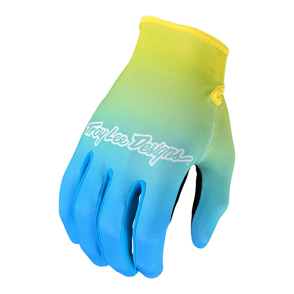 TLD Flowline Gloves - M - Faze Blue - Yellow