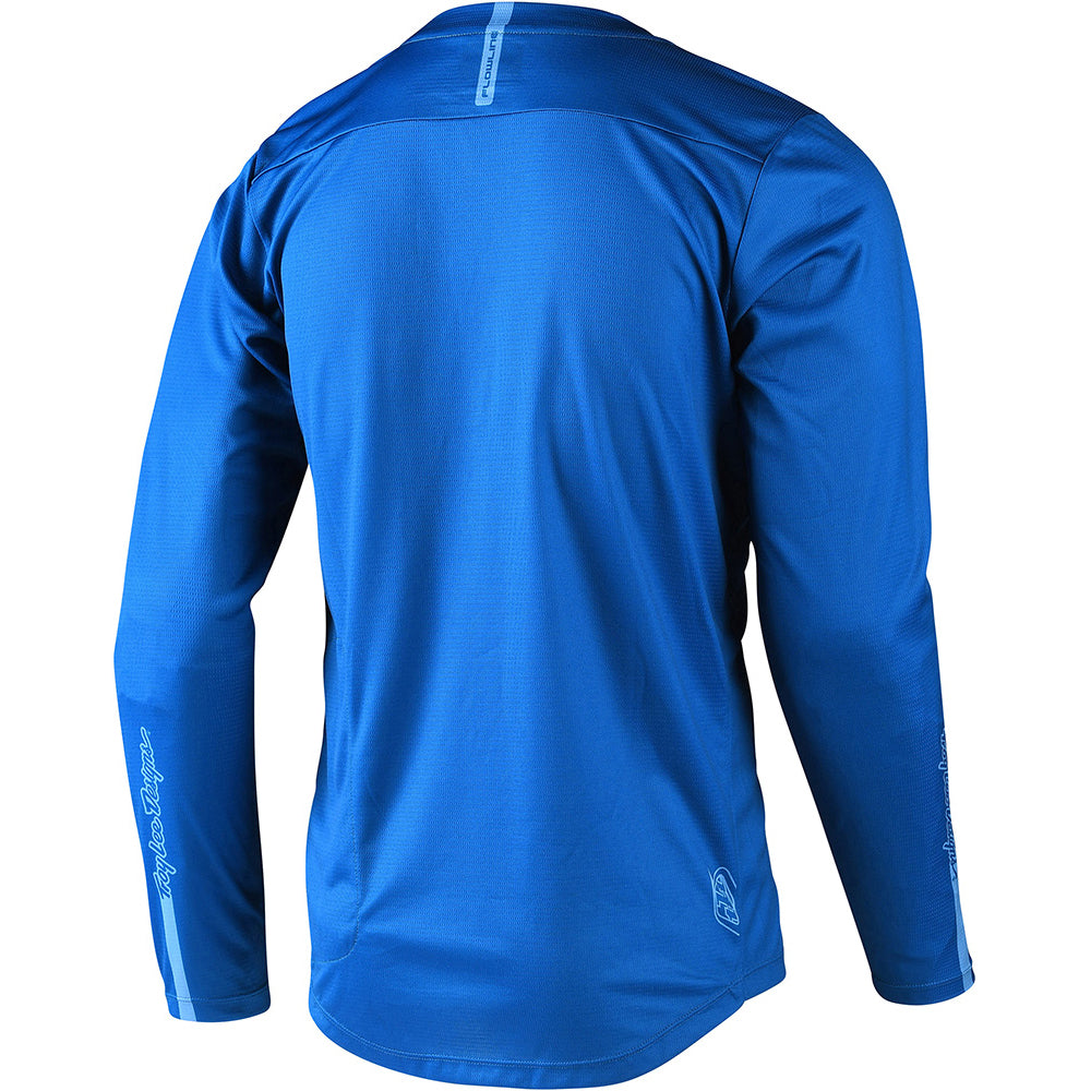 TLD Flowline Long Sleeve Jersey - S - Slate Blue