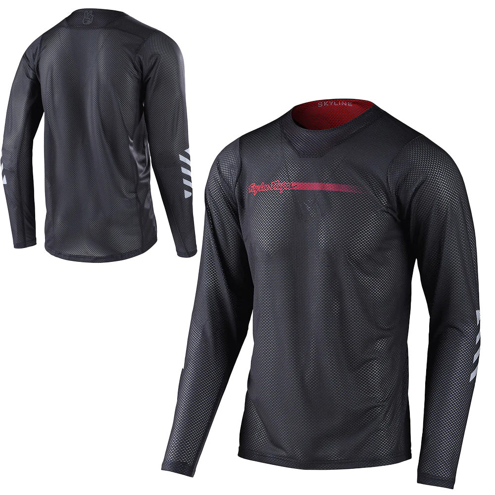 TLD Skyline Air Long Sleeve Jersey - L - Channel Carbon