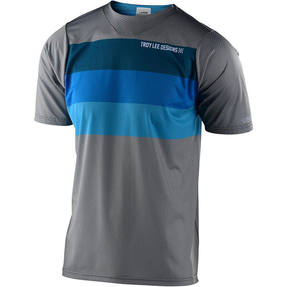 TLD Skyline Air Short Sleeve Jersey - S - Continental Grey - Blue