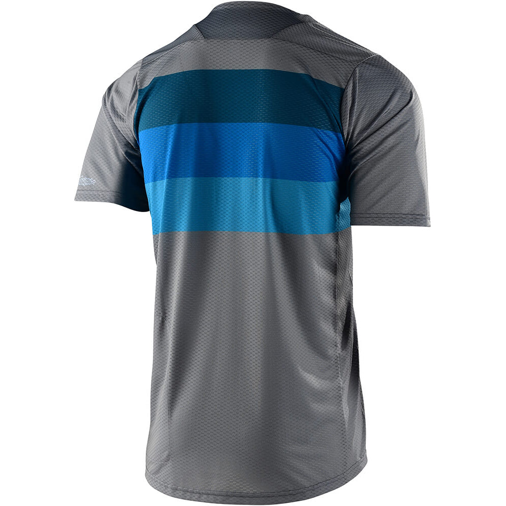 TLD Skyline Air Short Sleeve Jersey - S - Continental Grey - Blue
