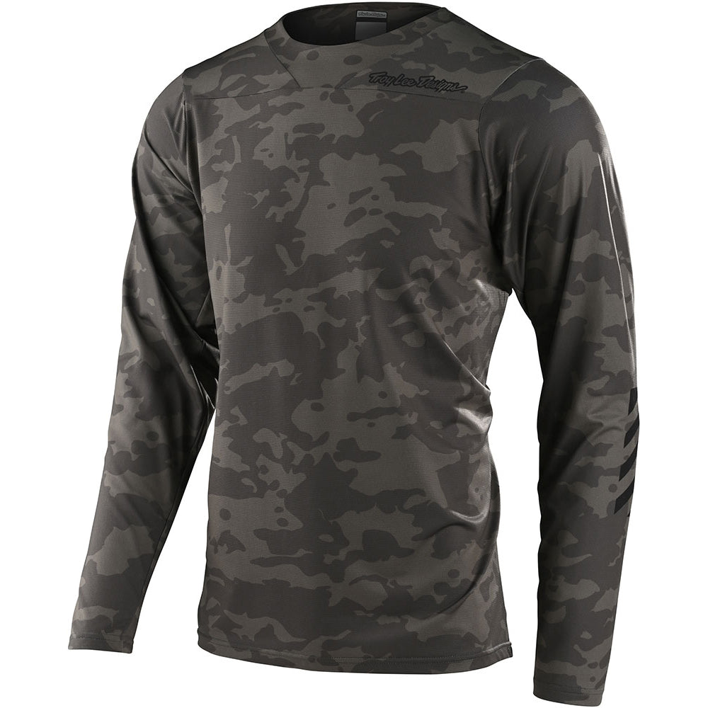 TLD Skyline Chill Long Sleeve Jersey - S - Camo Green