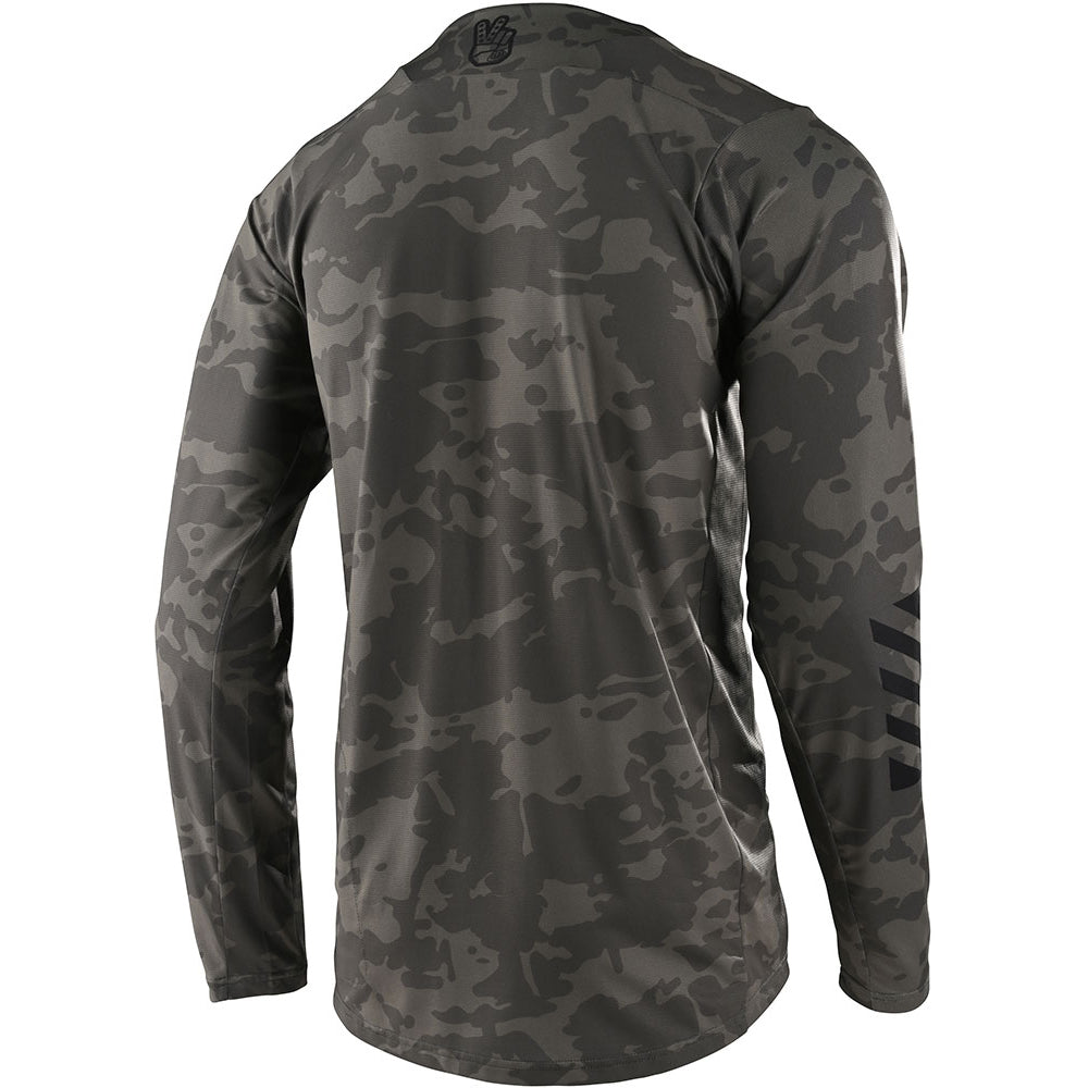 TLD Skyline Chill Long Sleeve Jersey - M - Camo Green