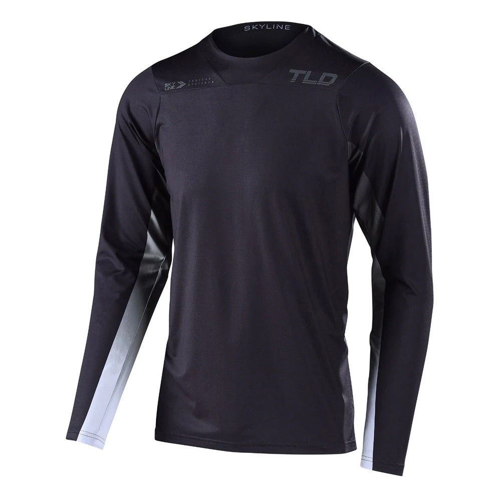TLD Skyline Long Sleeve Jersey - L - Jet Fuel Grey