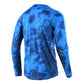 TLD Skyline Long Sleeve Jersey - M - Tie Dye Slate Blue