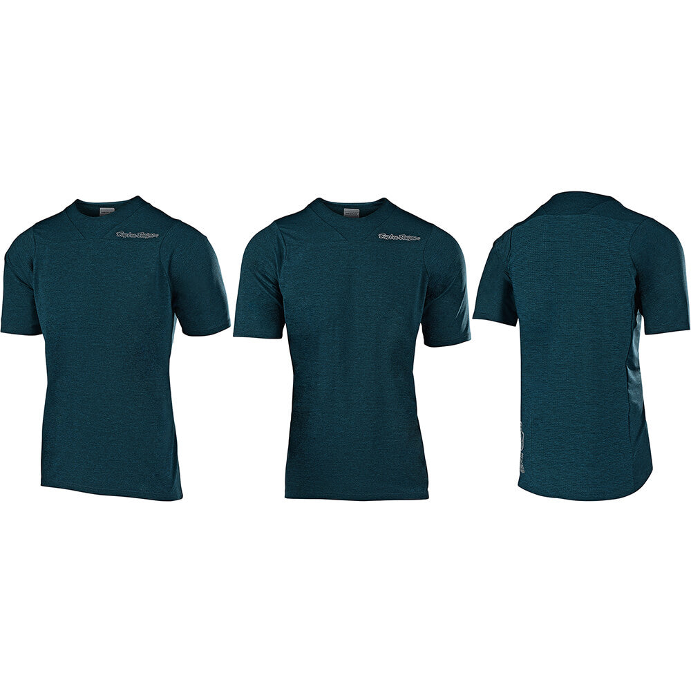 TLD Skyline Short Sleeve Jersey - S - Heather Corsair