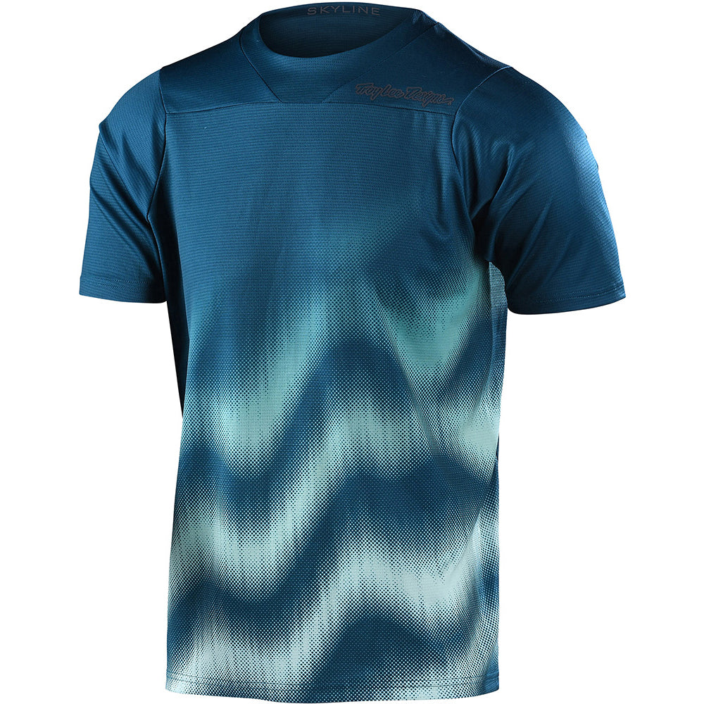 TLD Skyline Short Sleeve Jersey - XL - Wave Jungle Green