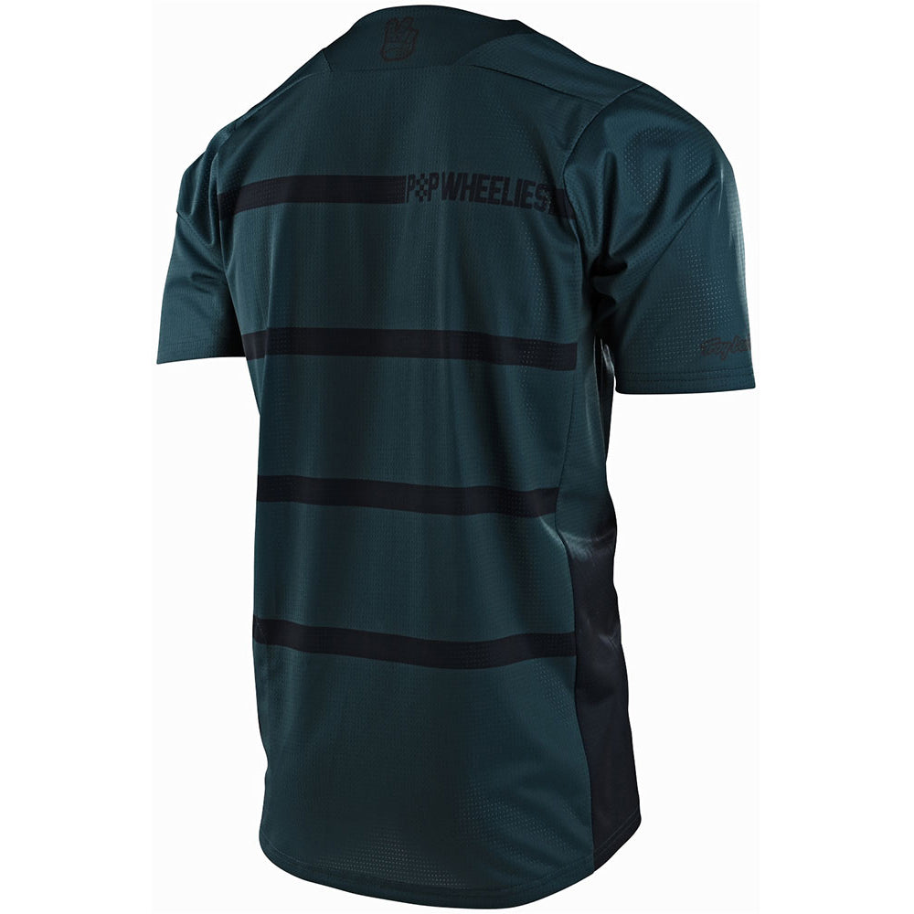 TLD Skyline Youth Short Sleeve Jersey - Youth M - Diffuze Light Marine - Navy