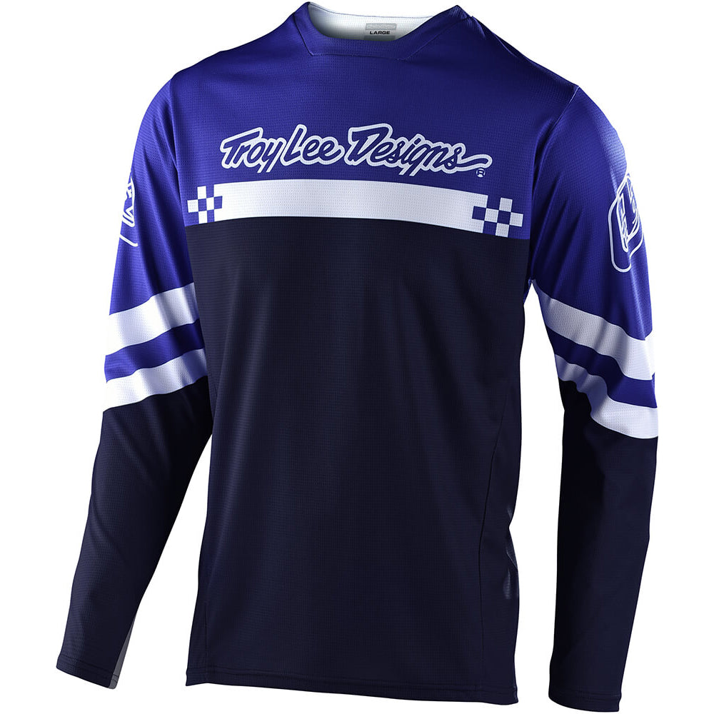TLD Sprint Youth Long Sleeve Jersey - Youth XS - Factory Royal Blue - White