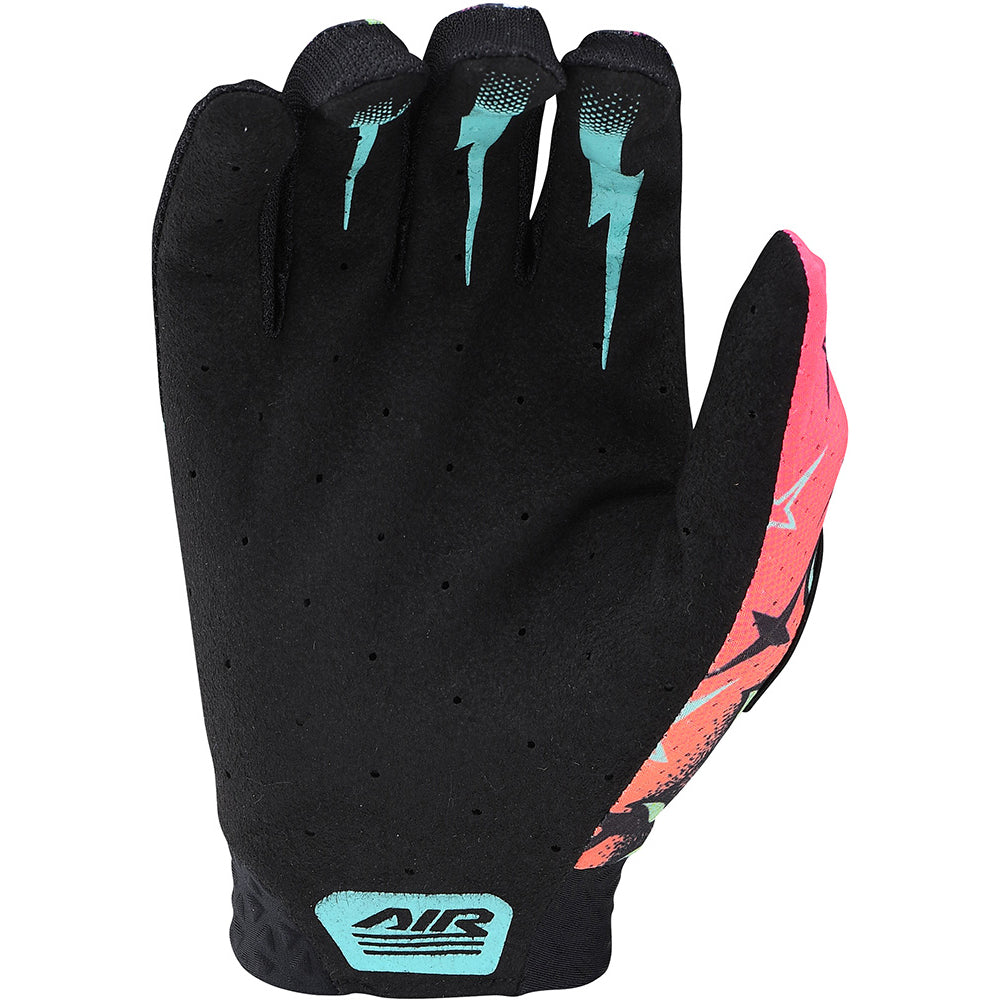 TLD Youth Air Gloves - M - Skull Demon Orange - Green