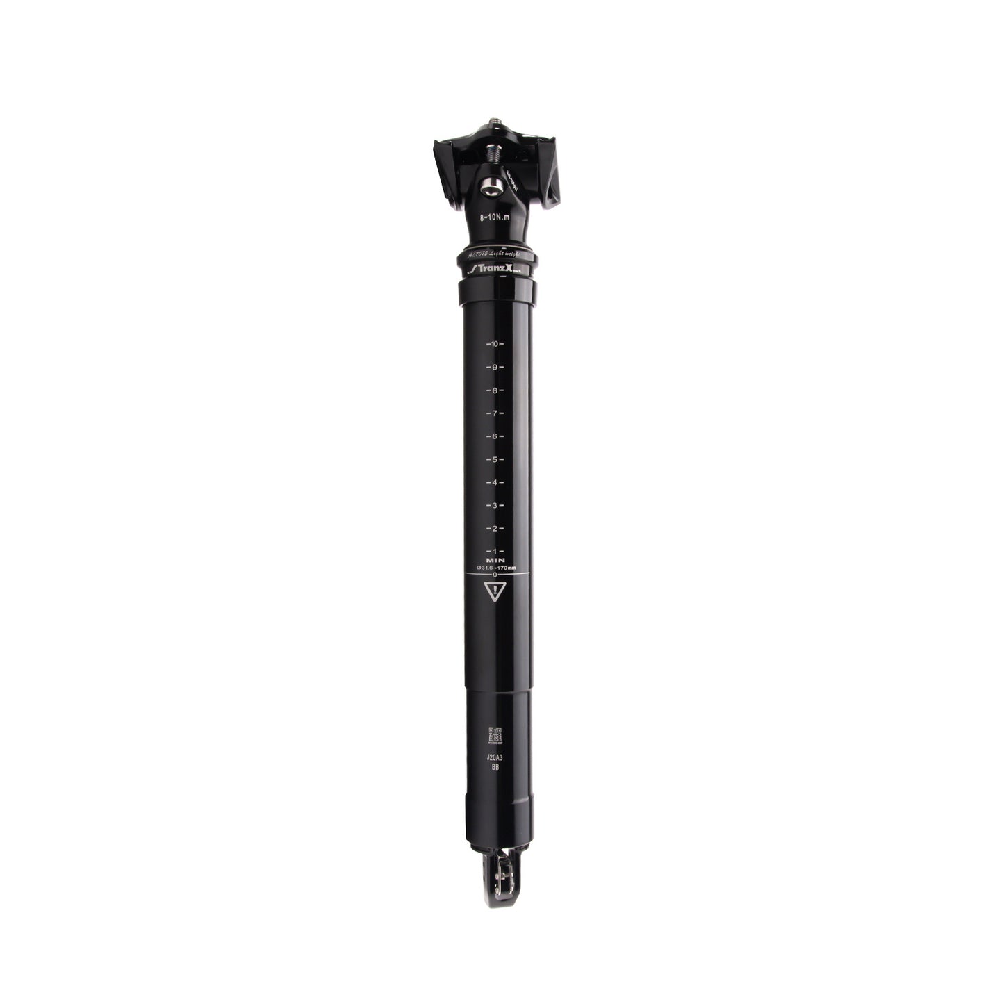 TranzX Pressure Adjustable Dropper Post - Black - Internal - Stealth - 31.6mm - 170mm - 498mm