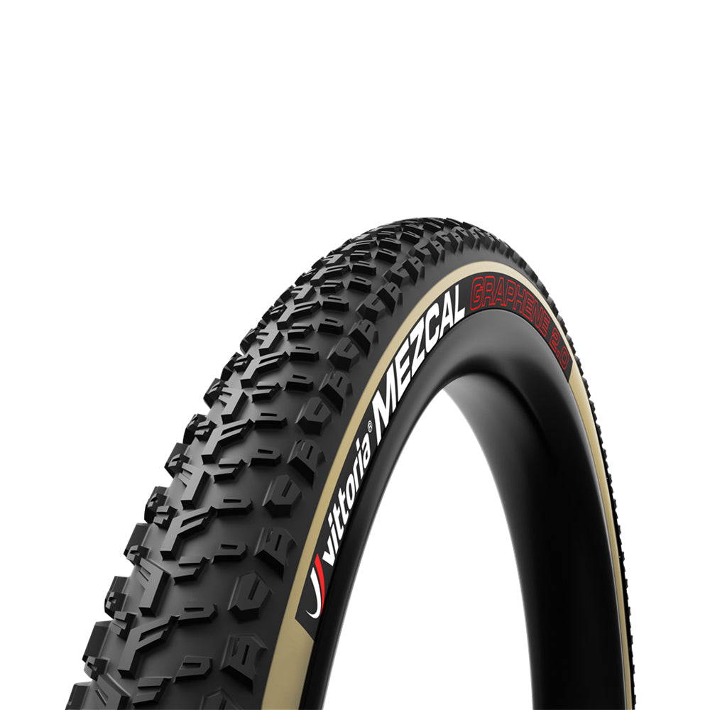 Vittoria Mezcal III Tyre - Tan - Black - TR Folding - XC Race - 120 TPI Nylon - Graphene 2.0 - 4C - 2.25 Inch - 29 Inch