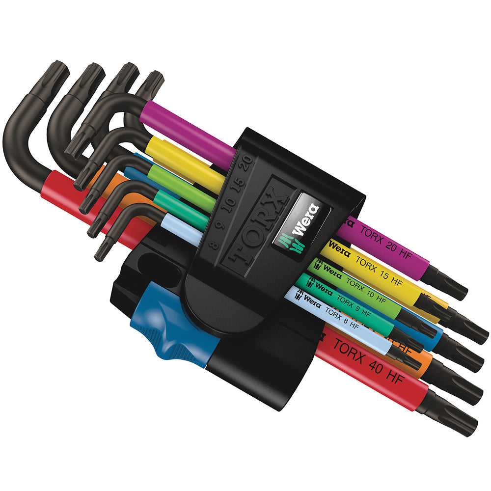 Wera 967-9 TX Multicolour HF 1 L-Key Torx Key Set With Holding Function