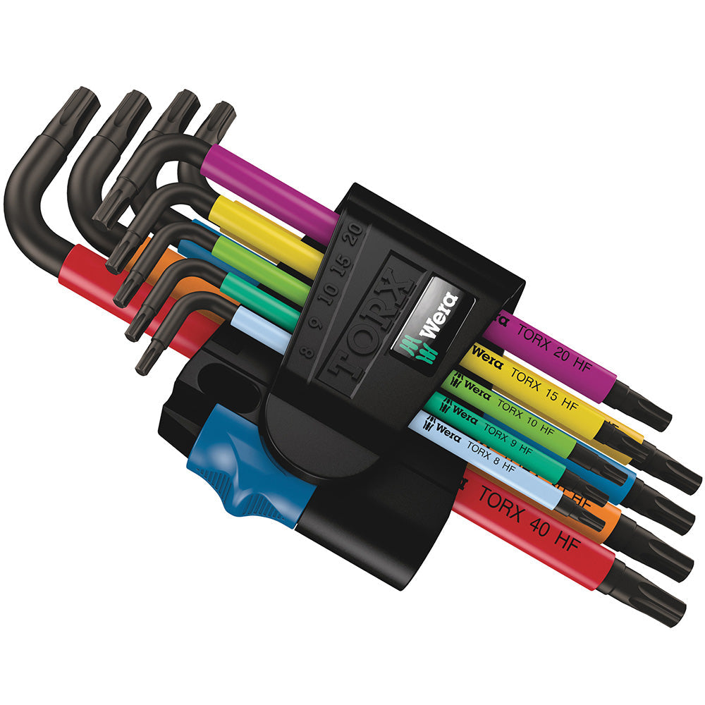 Wera 967-9 TX Multicolour HF 1 L-Key Torx Key Set With Holding Functio ...