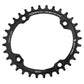 Wolf Tooth 4 Bolt Alloy Drop-Stop Chainring - 104 BCD - Oval Suit Shimano 12 Speed - Black - 12 Speed Shimano - 34T