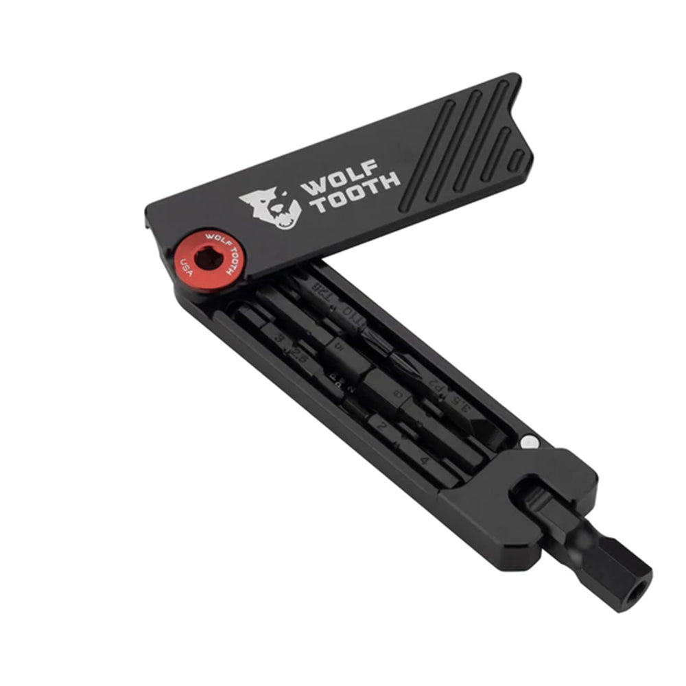 Wolf Tooth 6-Bit Hex Wrench Multi Tool - Black - Red Bolt - Without Keyring