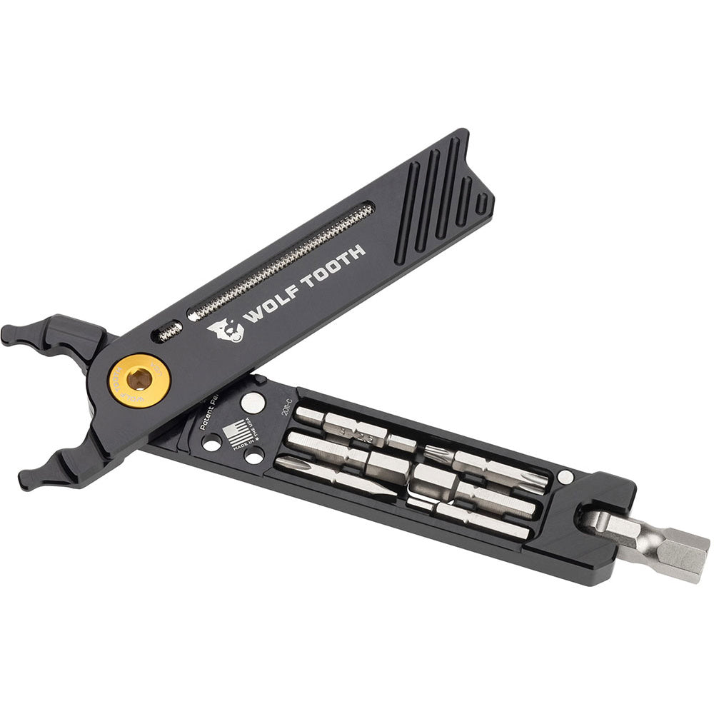 Wolf Tooth 8-Bit Pack Pliers Multi Tool - Black - Gold Bolt