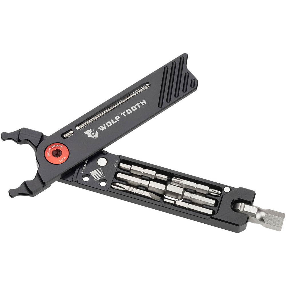 Wolf Tooth 8-Bit Pack Pliers Multi Tool - Black - Red Bolt
