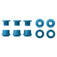 Wolf Tooth Anodized Alloy Chainring Bolts - Blue - Set of 5 - 6mm