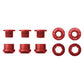 Wolf Tooth Anodized Alloy Chainring Bolts - Red - Set of 5 - 6mm