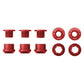Wolf Tooth Anodized Alloy Chainring Bolts - Red - Set of 5 - 6mm