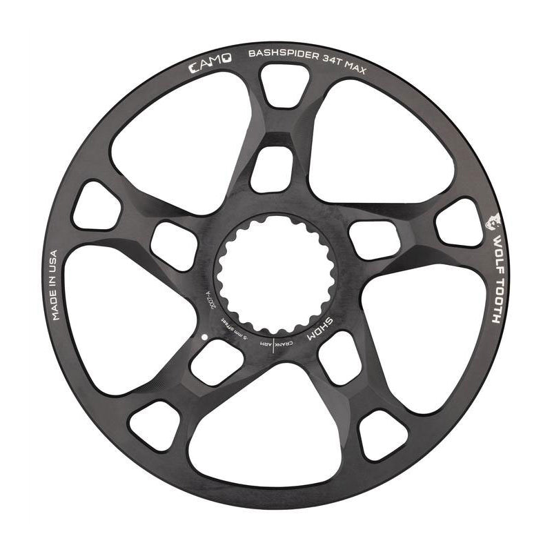 Wolf Tooth CAMO Bashspider - Shimano Direct Mount - 52mm Chainline - Black