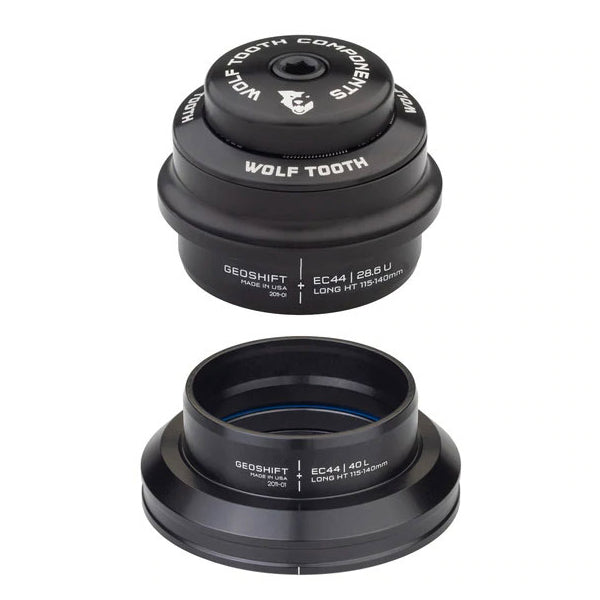 Wolf Tooth GeoShift 1 Degree Performance Angle Headset - Black - EC44-EC44 - 115-140mm Headtube