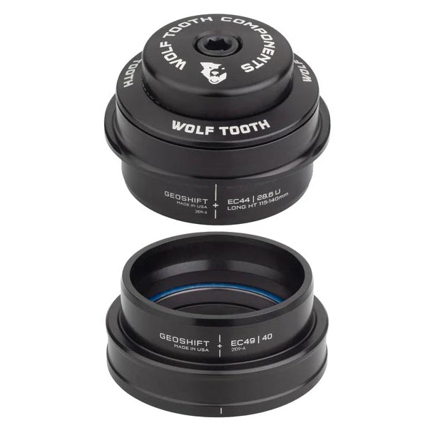 Wolf Tooth GeoShift 2 Degree Performance Angle Headset - Black - EC44-EC49 - 115-140mm Headtube