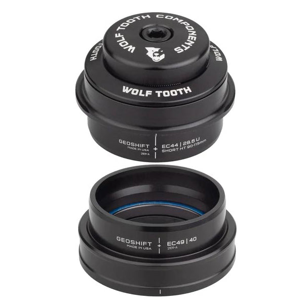 Wolf Tooth GeoShift 2 Degree Performance Angle Headset - Black - EC44-EC49 - 90-115mm Headtube