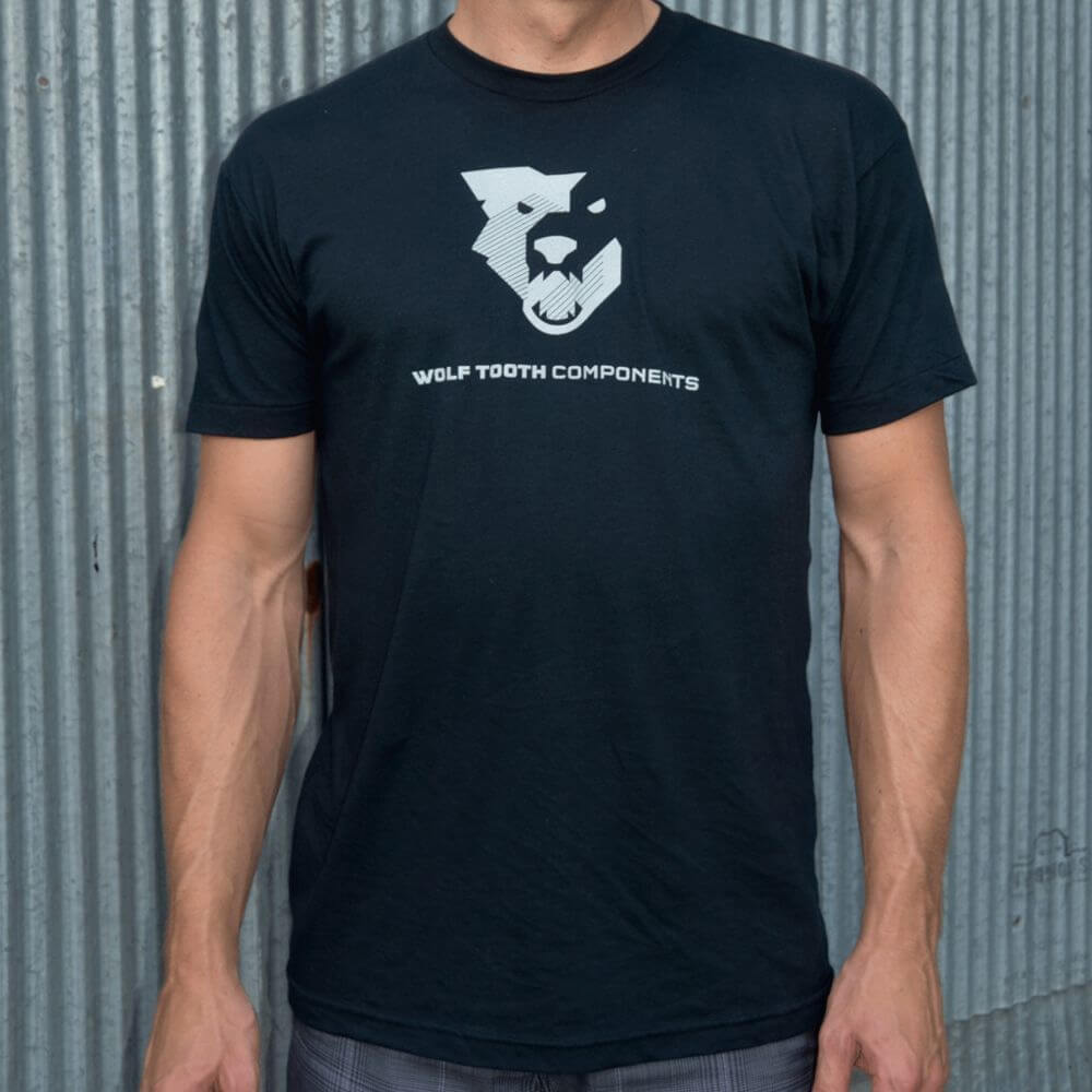 Wolf Tooth Long Sleeve Logo Tee Shirt - XL - Black