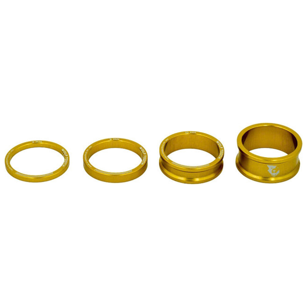 Wolf Tooth Precision Headset Spacers - Gold - 3-5-10-15mm Kit
