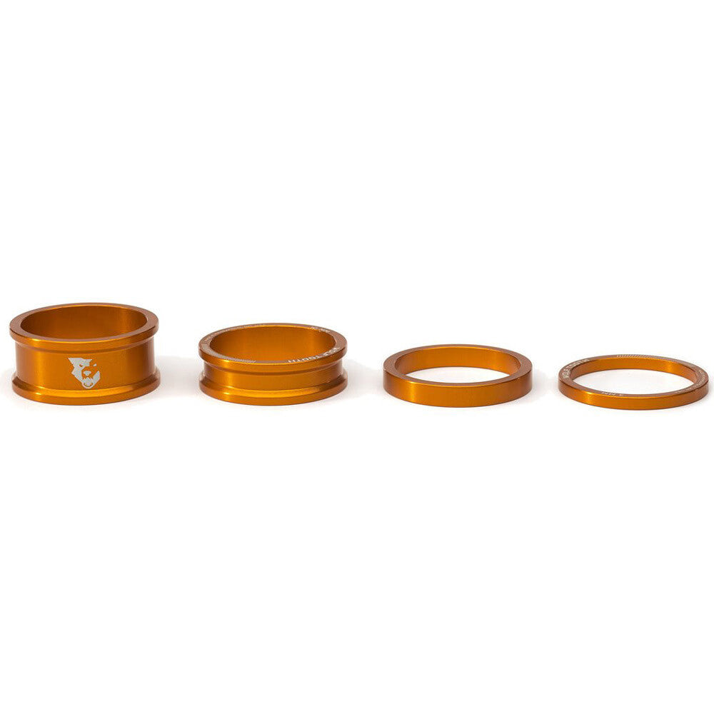 Wolf Tooth Precision Headset Spacers - Orange - 3-5-10-15mm Kit