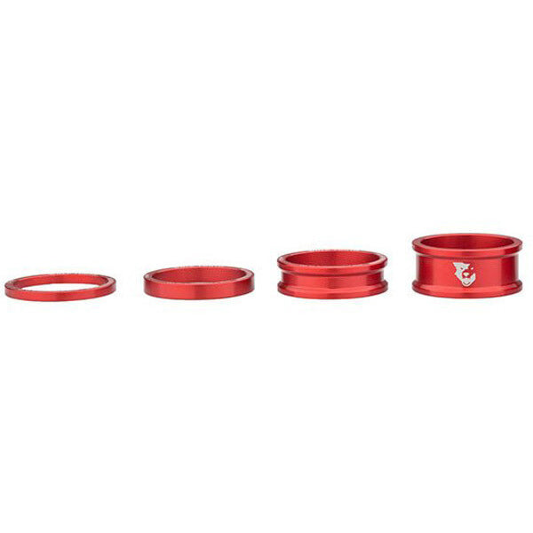 Wolf Tooth Precision Headset Spacers - Red - 3-5-10-15mm Kit