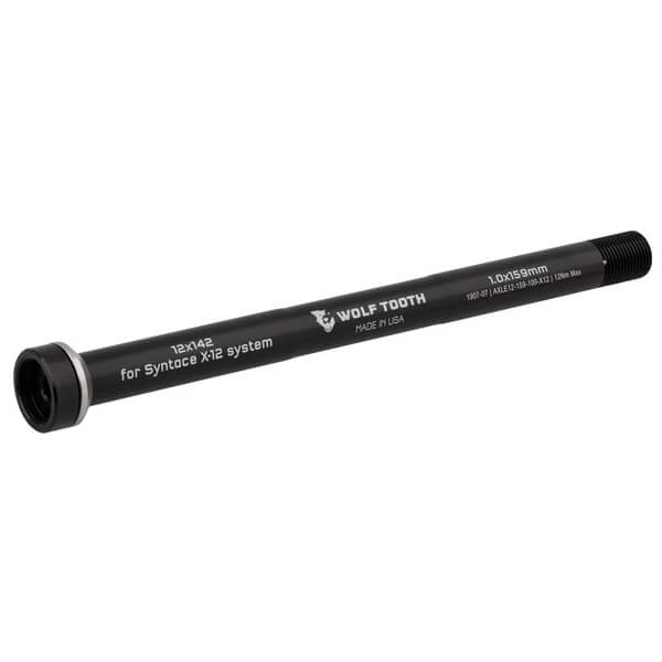 Wolf Tooth Syntace X-12 Rear Axle - Black - 159mm Axle Length - 12 x 142 - M12 x 1.0mm Thread Pitch
