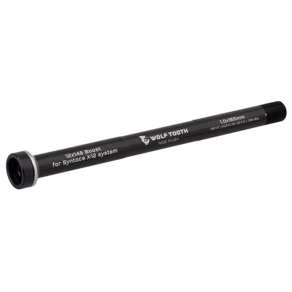 Wolf Tooth Syntace X-12 Rear Axle - Black - 165mm Axle Length - 12 x 148 Boost - M12 x 1.0mm Thread Pitch