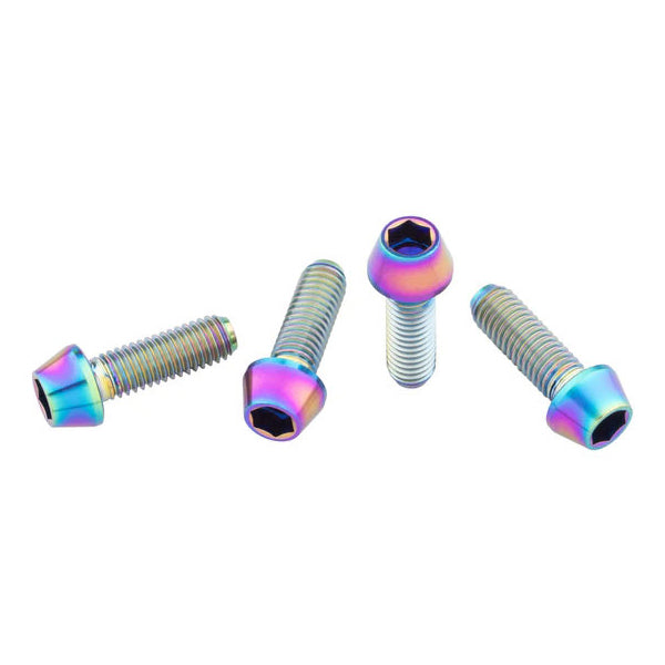 Wolf Tooth Titanium Water Bottle Cage Bolts - Oil Slick - Standard Head