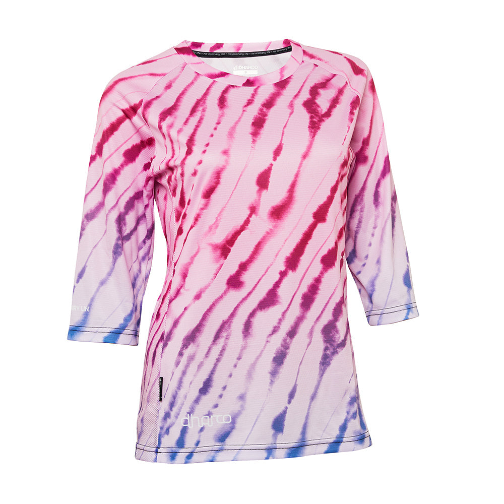 Kiki Riki Women's 3/4 Sleeve Lycra Shell Top - Shiny Fitted Layering Tee, 90% Lycra 10% Spandex - View #3
