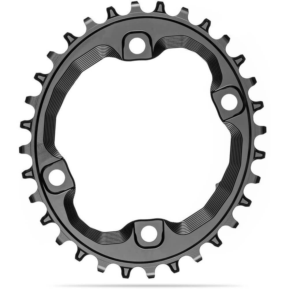 absoluteBLACK 4 Bolt Narrow Wide Chainring - 96 BCD - Shimano XT 8000 - SLX 7000 - Oval - Black - 9-12 Speed - 34T